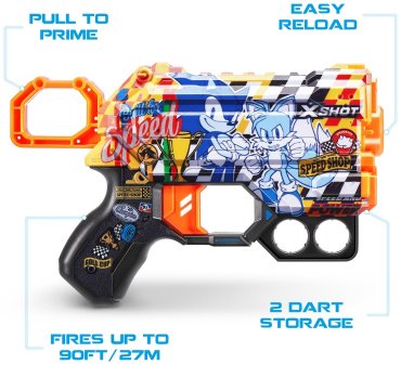 Бластеры X-Shot Menace Sonic - Super Speed 36679E, пластик - ForteMarket Бластеры X-Shot Menace Sonic - Super Speed 36679E, пластик купить,0