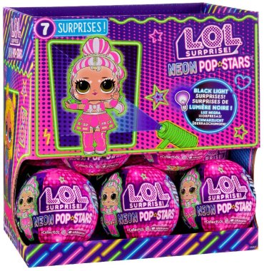 Кукла-сюрприз L.O.L. Surprise! Neon Pop Stars 43555, 9 см