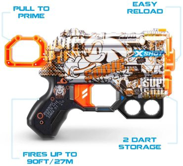 Бластеры X-Shot Menace Sonic - Retro 36679G, пластик купить,NaN