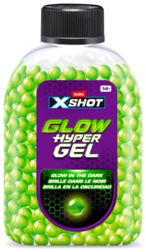 Боеприпасы X-Shot HyperGel. Glow Набор из 20 тыс. светящихся в темноте шаров 36785, пластик 20000 шт