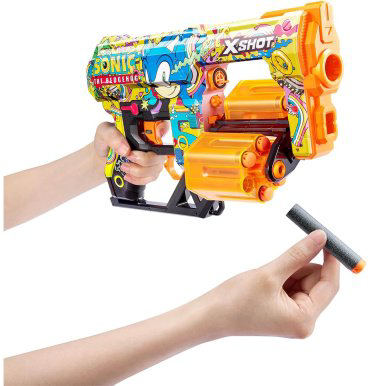 Бластеры X-Shot Dread Sonic Hyper Spike 36583D, пластик 12 шт купить,NaN