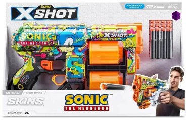 Бластеры X-Shot Dread Sonic Hyper Spike 36583D, пластик 12 шт купить,NaN