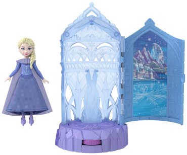 Кукла-сюрприз Disney Вращающаяся кукла в ледяном мини-замке JCR900, 9 см