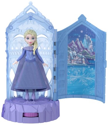 Кукла-сюрприз Disney Вращающаяся кукла в ледяном мини-замке JCR900, 9 см купить,0