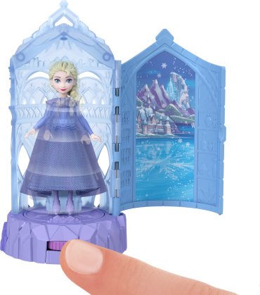 Кукла-сюрприз Disney Вращающаяся кукла в ледяном мини-замке JCR900, 9 см купить,0