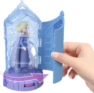 Кукла-сюрприз Disney Вращающаяся кукла в ледяном мини-замке JCR900, 9 см купить,0