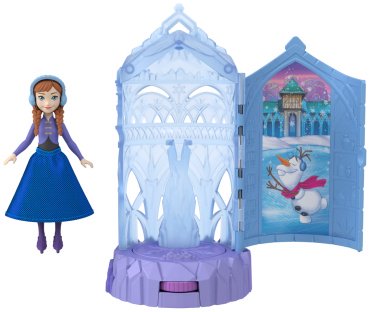 Кукла-сюрприз Disney Вращающаяся кукла в ледяном мини-замке JCR900, 9 см купить,0