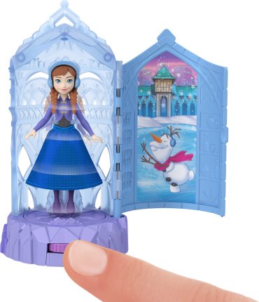 Кукла-сюрприз Disney Вращающаяся кукла в ледяном мини-замке JCR900, 9 см купить,0