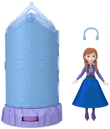 Кукла-сюрприз Disney Вращающаяся кукла в ледяном мини-замке JCR900, 9 см купить,0