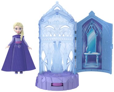Кукла-сюрприз Disney Вращающаяся кукла в ледяном мини-замке JCR900, 9 см купить,0