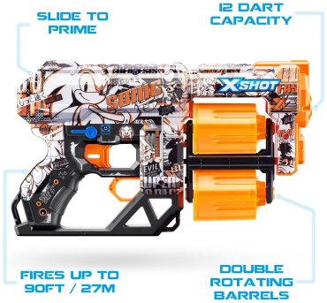 Бластеры X-Shot Dread Sonic - Retro 36583G, пластик купить,0
