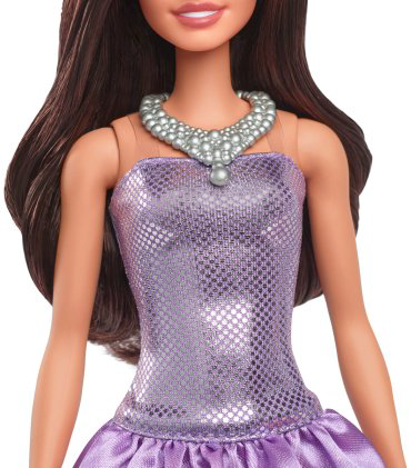 Кукла-модель Barbie Шатенка в фиолетовом платье-баллоне HYT920, 29 см купить,NaN
