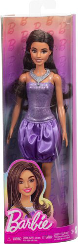 Кукла-модель Barbie Шатенка в фиолетовом платье-баллоне HYT920, 29 см купить,NaN