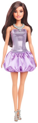 Кукла-модель Barbie Шатенка в фиолетовом платье-баллоне HYT920, 29 см купить,0