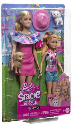 Кукла-модель Barbie Entertainment. Игровой набор Барби и Стэйси HRM090, 27 см купить,NaN