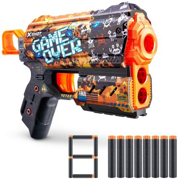 Бластер X-Shot Flux-Game Over с 8 стрелами 36516/C, мультиколор