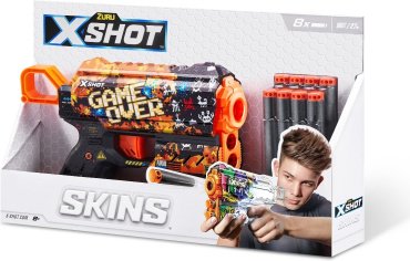 Бластер X-Shot Flux-Game Over с 8 стрелами 36516/C, мультиколор