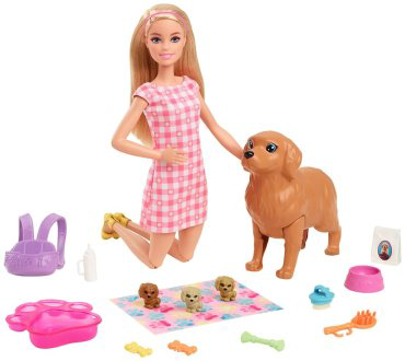 Кукла-модель Barbie Уход за новорожденными питомцами HCK750, 30 см аксессуары в комплекте купить,NaN