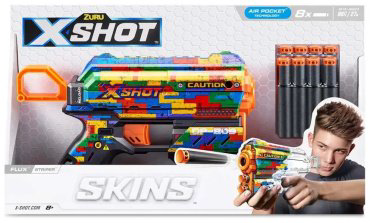 Бластеры X-Shot Flux Striper 36516K, пластик 8 шт купить,NaN