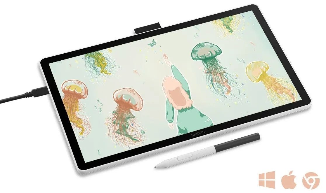Графический планшет Wacom One pen 14 DTC141W0 белый