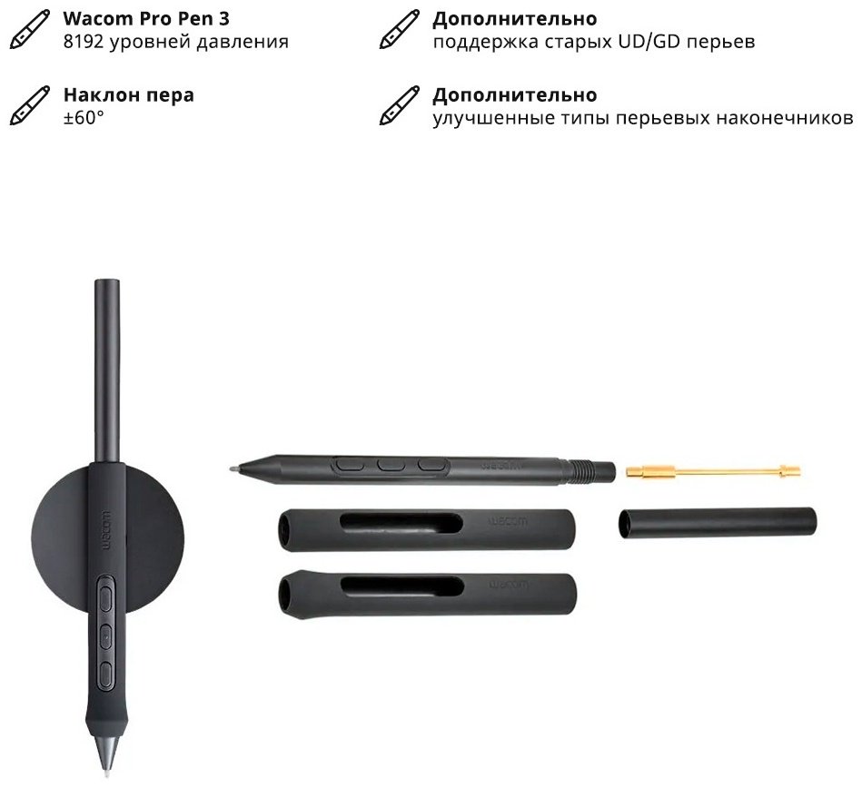 Графический планшет Wacom Intuos Pro pen tablet medium PTK670K0B черный