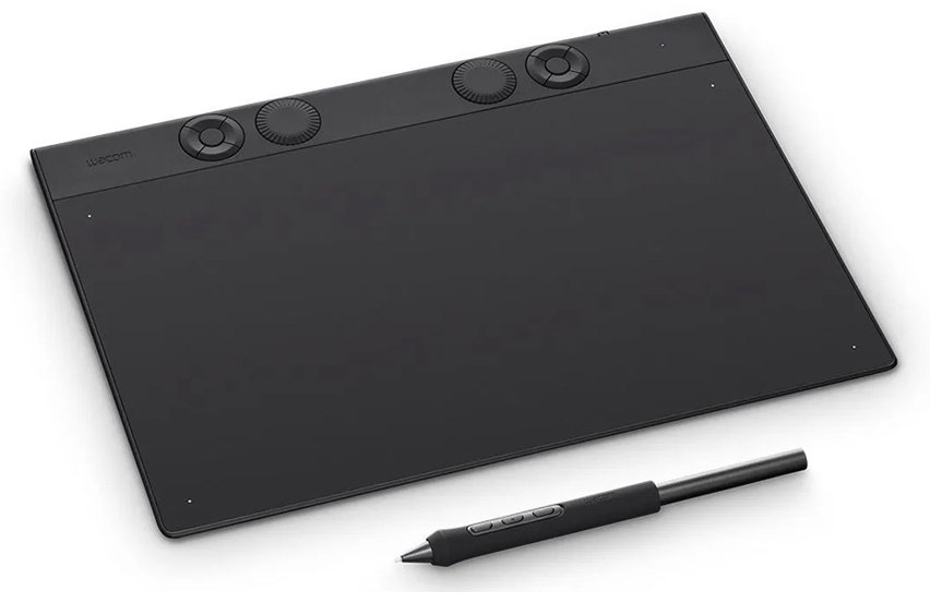 Графический планшет Wacom Intuos Pro pen tablet medium PTK670K0B черный купить,239042