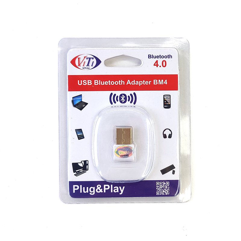 Адаптер USB Bluetooth ViTi BM4 белый - ForteMarket Адаптер USB Bluetooth ViTi BM4 белый купить,0