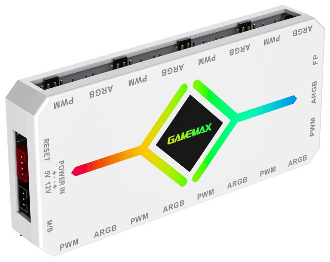 Разветвитель Game Max V4.0 ARGB HUB PWM WH SATA