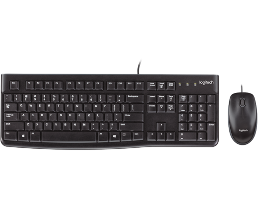 Клавиатура+мышь Logitech Desktop MK120 черная