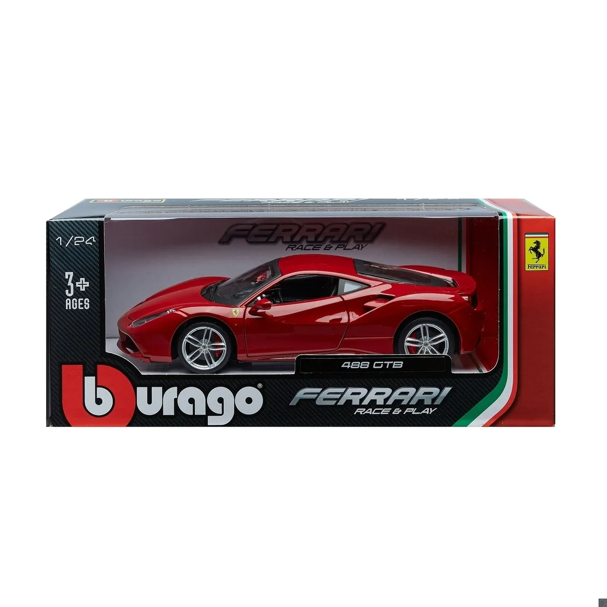Модель автомобиля Bburago 1:24 Ferrari 488 GTB 18-26013 красная купить,NaN