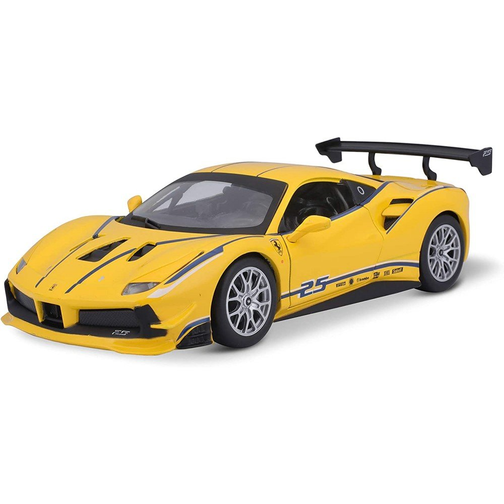 Модель автомобиля Bburago 1:24 Ferrrari 488 Challenge 18-26307 желтая купить,NaN