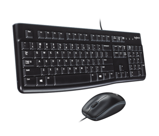 Клавиатура+мышь Logitech Desktop MK120 черная купить,0