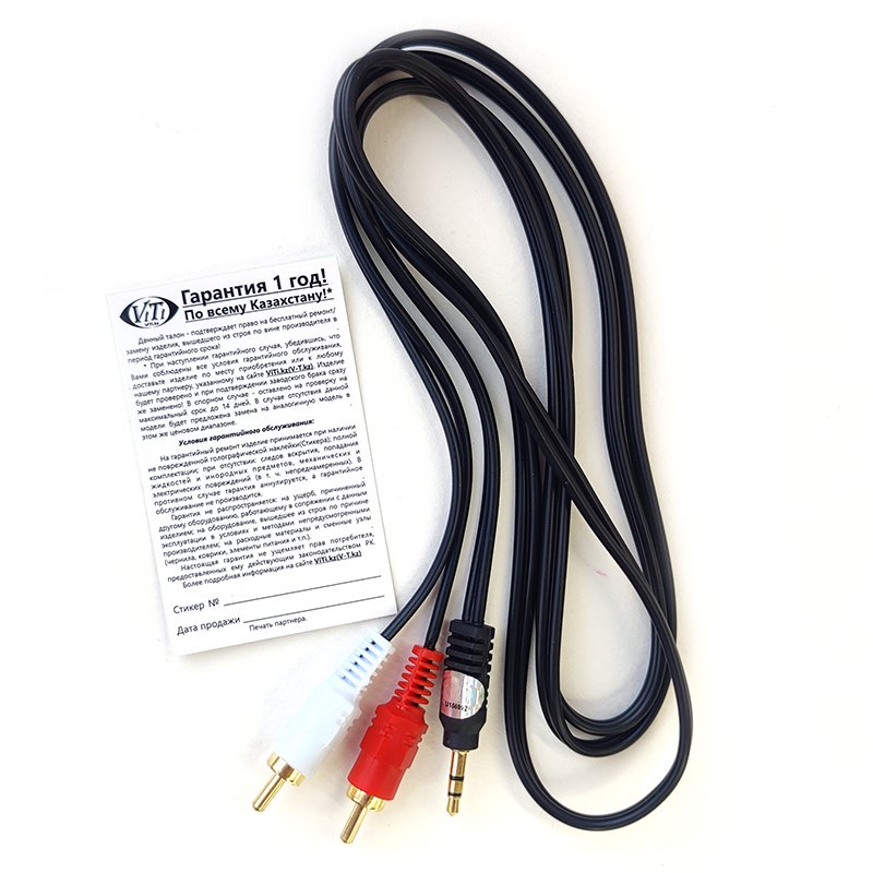 Аудио Кабель ViTi 3.5-2RCA 1.5м черный