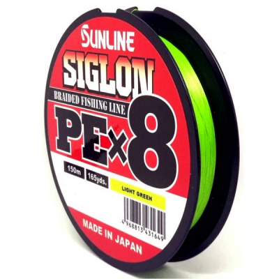 Рыболовная леска Sunline Siglon PEx8  0,187 мм 150 м светло-зеленая 63052812