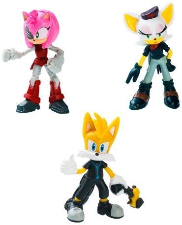 Фигурка Sonic Amy/Tails/Rebel Rogue 6.5 см 3 шт