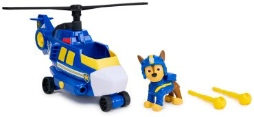 Фигурка PAW Patrol "Щенячий патруль" на воздушном транспорте, Chase 6 см 1 шт