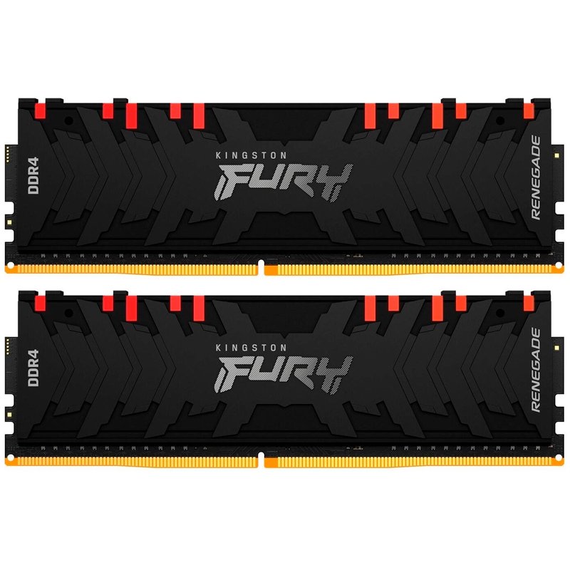 Оперативная память Kingston HyperX Fury Renegade RGB 2x8Gb KF432C16RBAK2/16 черная купить,0