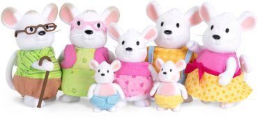 Фигурка Battat Lil Woodzeez Большая семья Мышей 9 см 7 шт