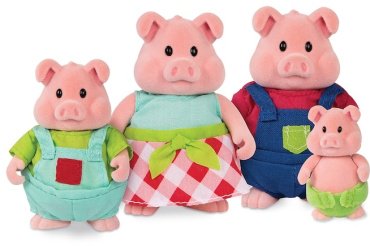 Фигурка Battat Lil Woodzeez Семья Поросят 9 см 4 шт