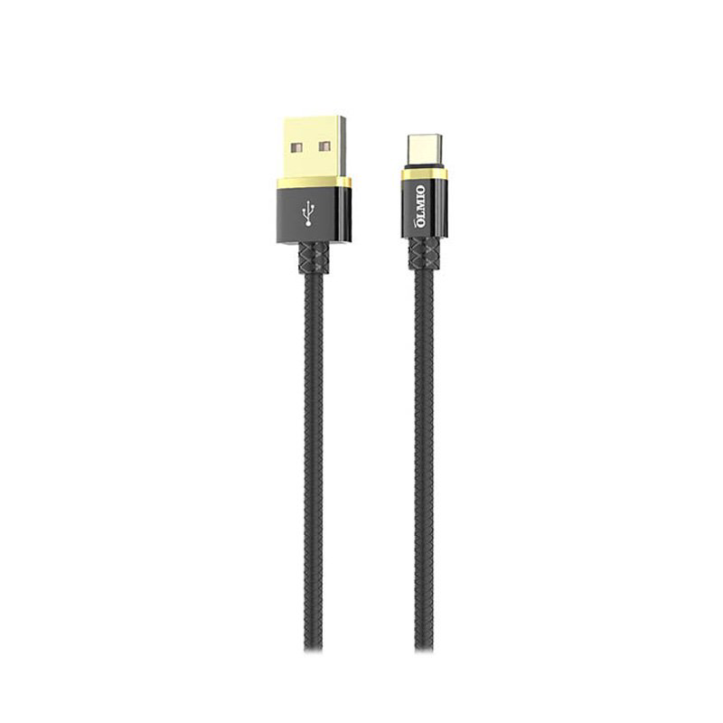Кабель USB Type-C Olmio Deluxe, 1 метр черный