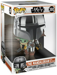 Funko POP! Bobble Star Wars Mandalorian Mandalorian with Child Chrome 10 49931