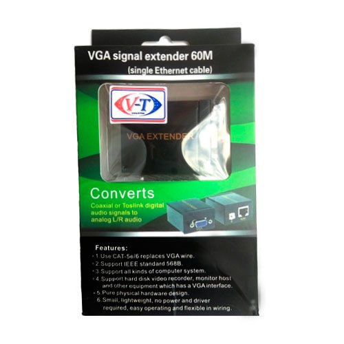Кабель-удлинитель VGA ViTi V60м черный купить,4727