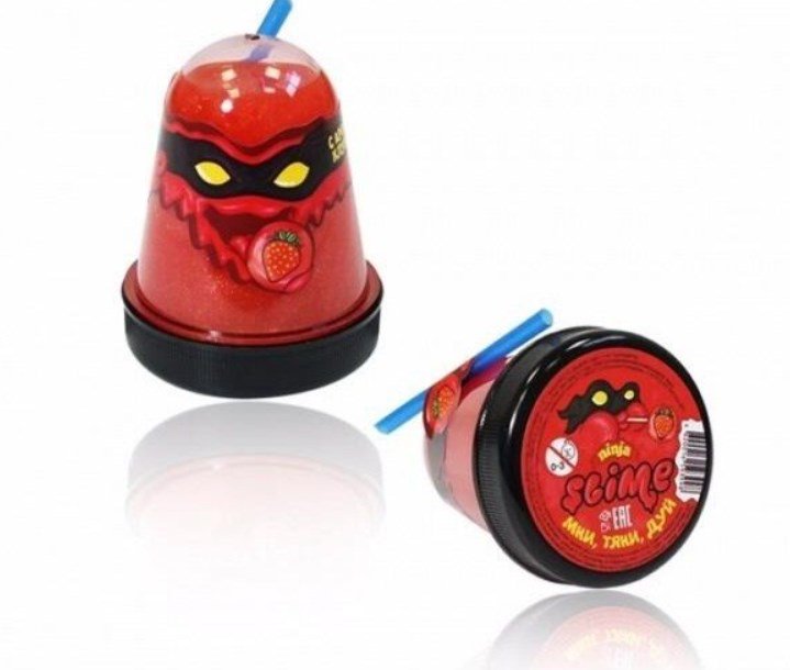 Слайм Slime Ninja с ароматом клубники 130гр купить,NaN