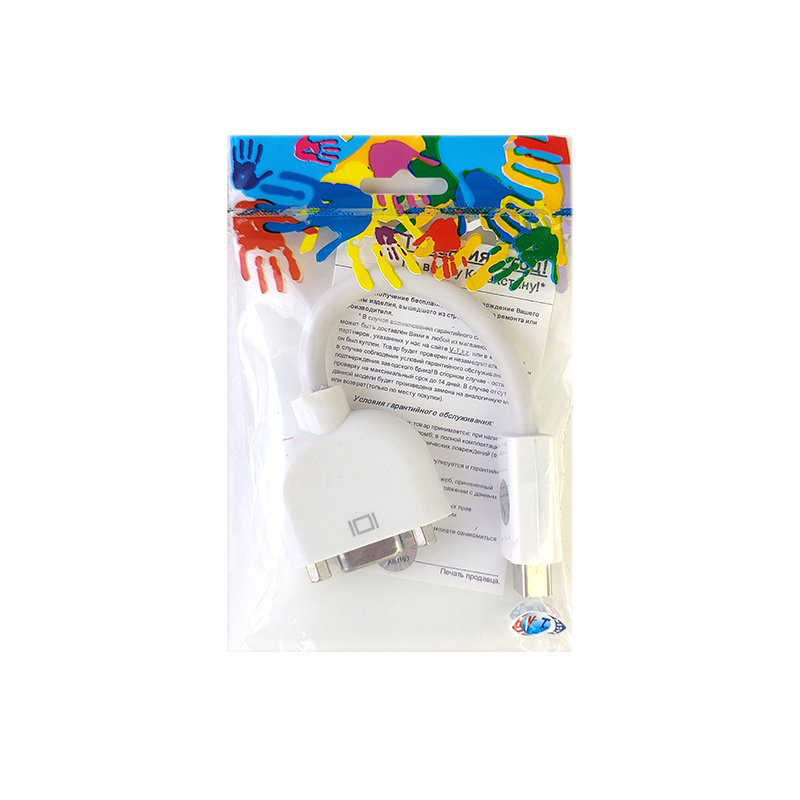 Переходник ViTi CBDP0053 Mini DVI-VGA белый купить,2500