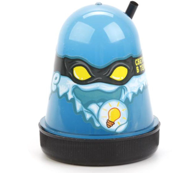 Слайм Slime Ninja светится в темноте синий 130гр купить,NaN