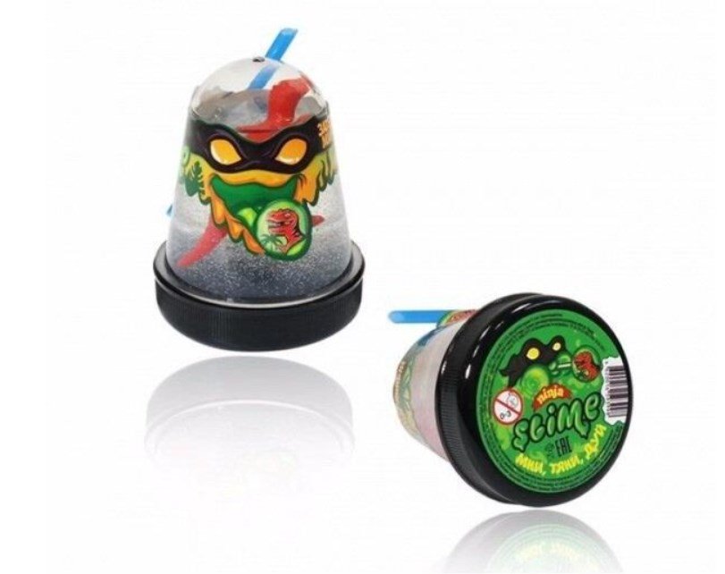 Слайм Slime Ninja Затерянный мир с фигуркой динозавра 130гр купить,NaN
