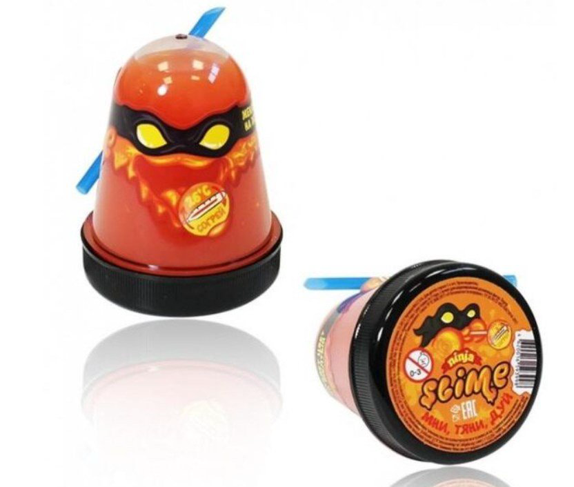 Слайм Slime Ninja меняет цвет на желтый 130гр купить,NaN