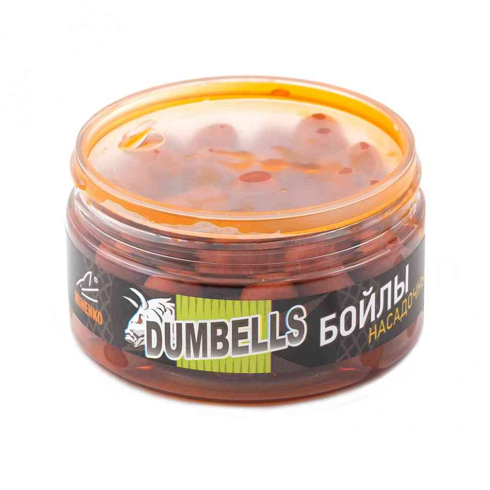 Бойлы вареные в дипе Minenko Dumbells Mandarin 14x20мм 150гр - ForteMarket Бойлы вареные в дипе Minenko Dumbells Mandarin 14x20мм 150гр купить,0