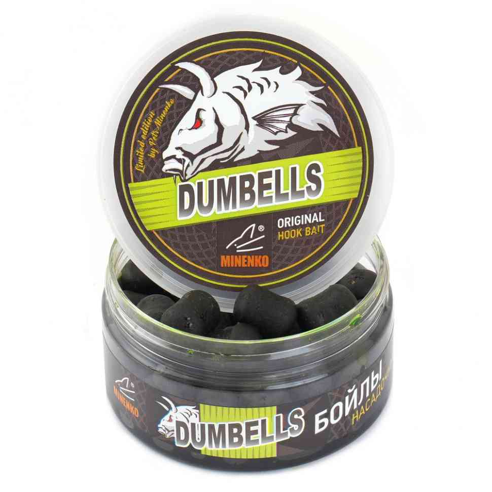 Бойлы вареные в дипе Minenko Dumbells Mussel 14x20мм 150гр