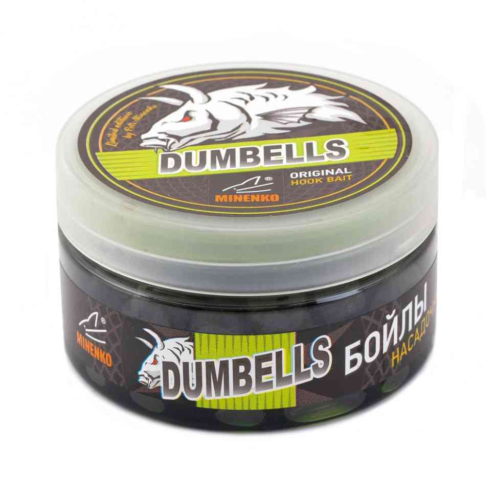 Бойлы вареные в дипе Minenko Dumbells Mussel 14x20мм 150гр